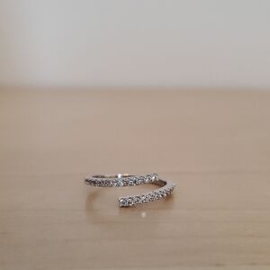 White Gold Plated Adjustable Women's Ring